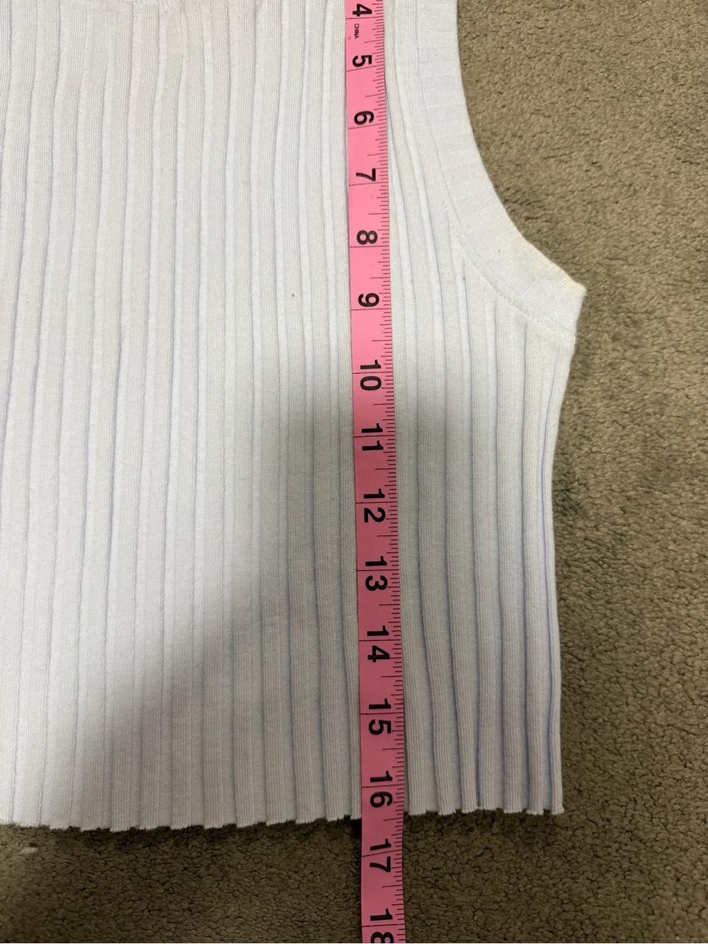 aerie Pale Blue Ribbed Crop Tank - Picture 5 of 6